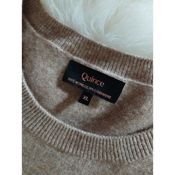 QUINCE Women's Size XL 100% Mongolian Cashmere Short Sleeve Crew Neck Sweater - Picture 2 of 9